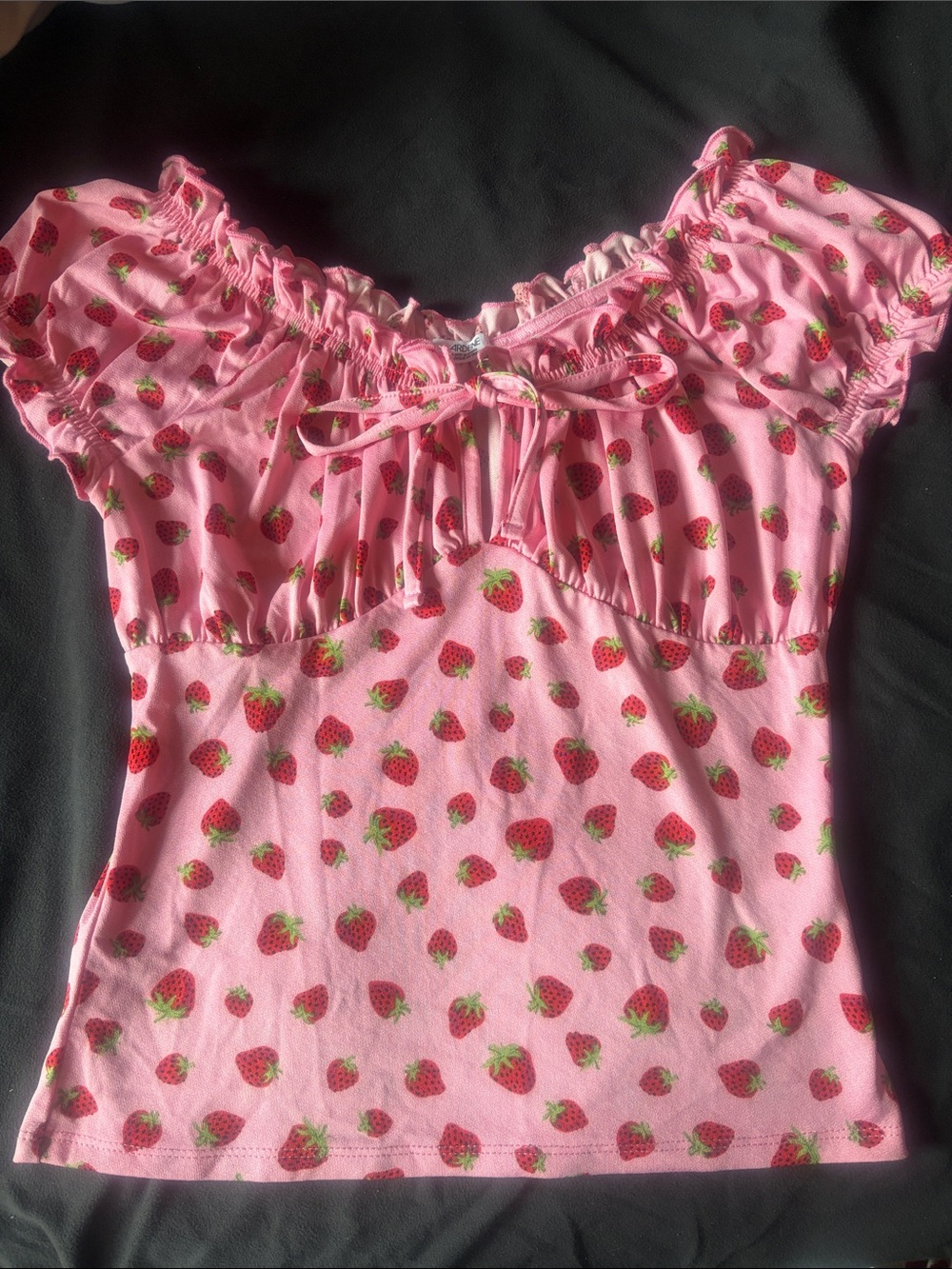 Ardene Pink Strawberry Print Top